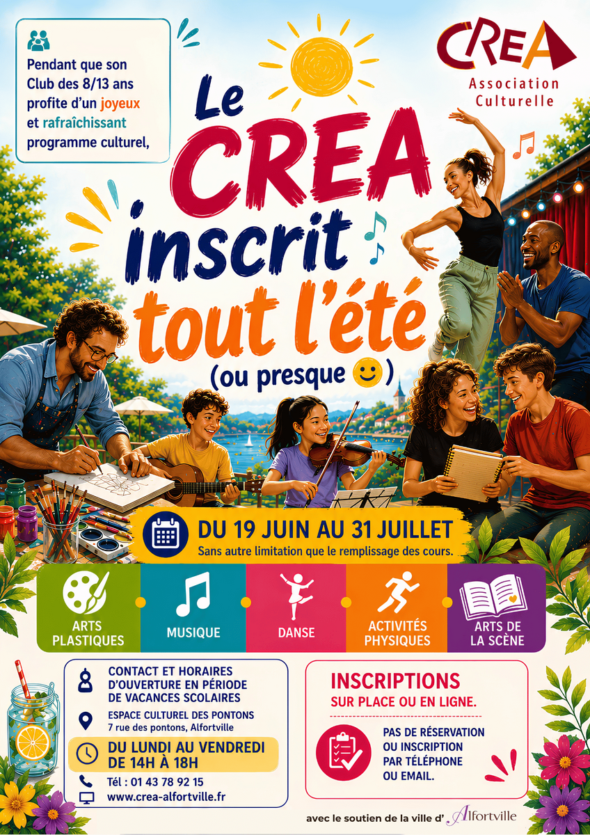 Inscription CREA été 2026