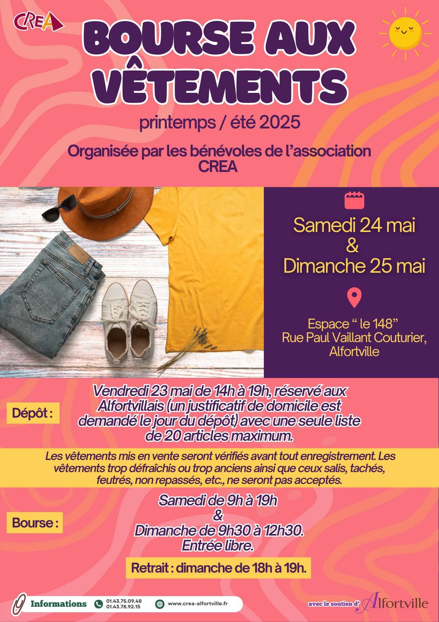 Bourse aux vêtements printemps/été 23-25/05/2025