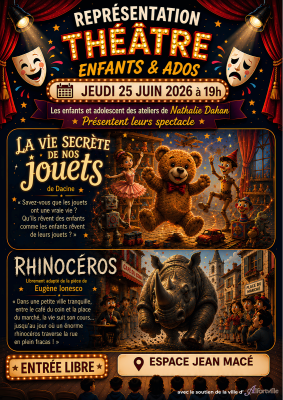 Spectacles théâtre des enfants de Nathalie Dahan